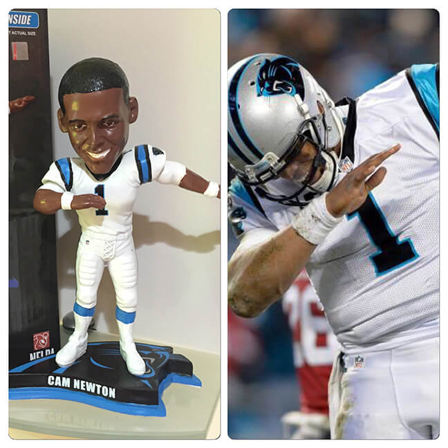 Bobble of the Day Cam Newton “The Dab”