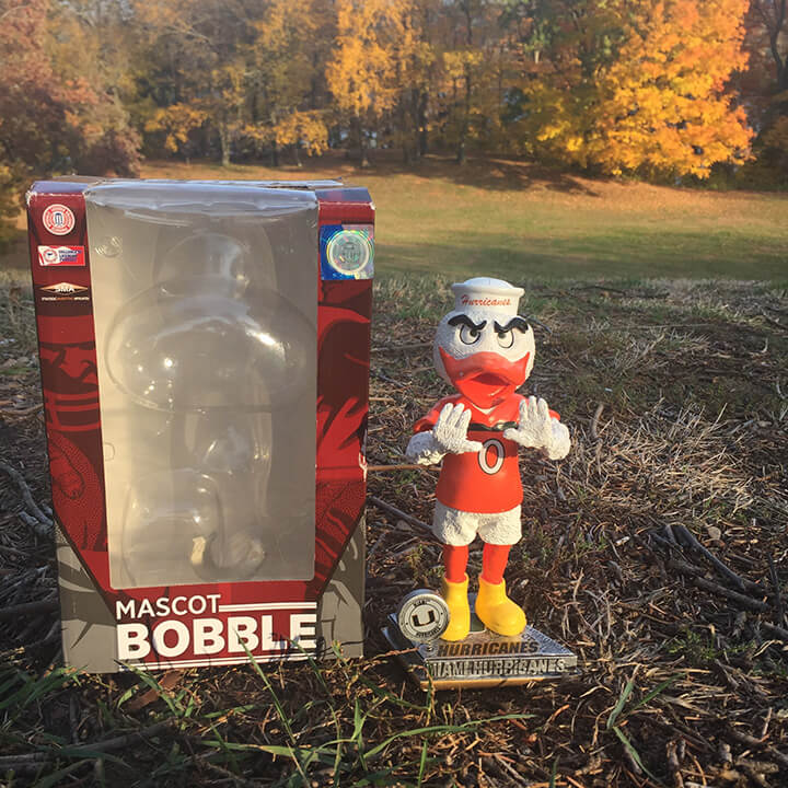 Bobble of the Day Miami Hurricanes “Sebastian Mascot”