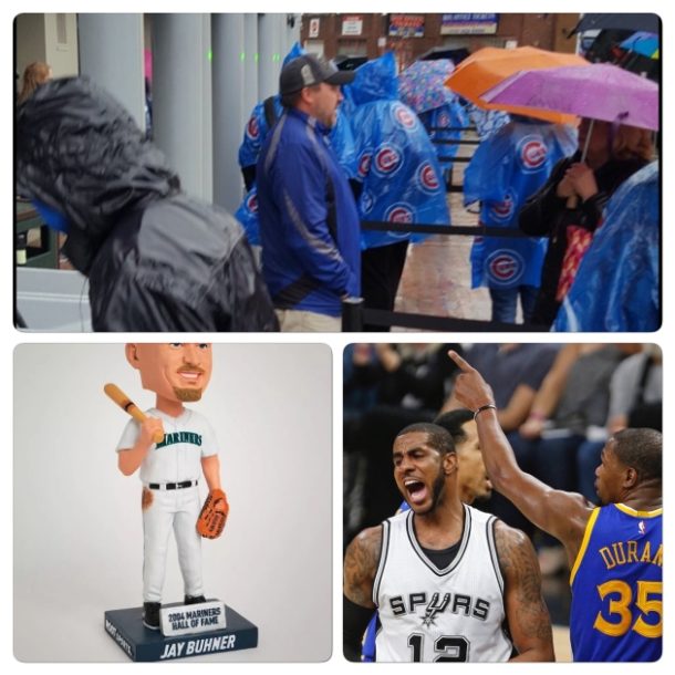 Weekend Recap-Cubs Game Canceled/Jay Buhner Bobble/Warriors Roll