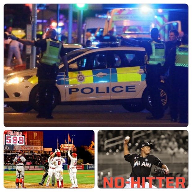 Weekend Recap! London gets attacked/Pujols hits 600th HR/Volquez throws No Hitter