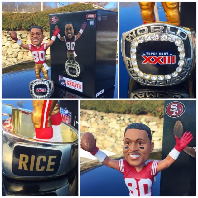 Bobble of the Day “Jerry Rice” 49ers 1994 SB Championship Bobblehead