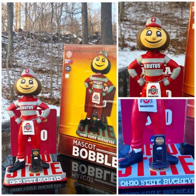 Bobble of the Day “Brutus” Ohio State Buckeyes National Champs Bobblehead