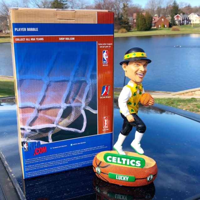 Bobble of the Day Boston Celtics “Lucky” Mascot Baller Bobblehead