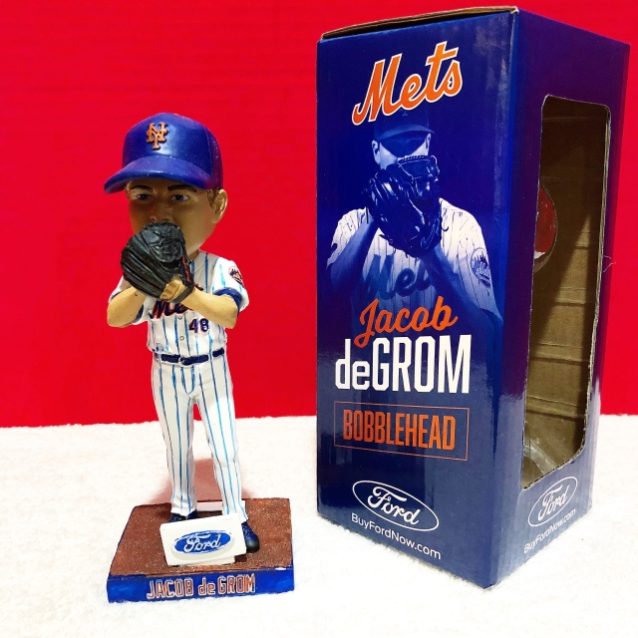 The Aftermath- Bobble of the Day “Jacob DeGrom” NYM Mets SGA Bobblehead