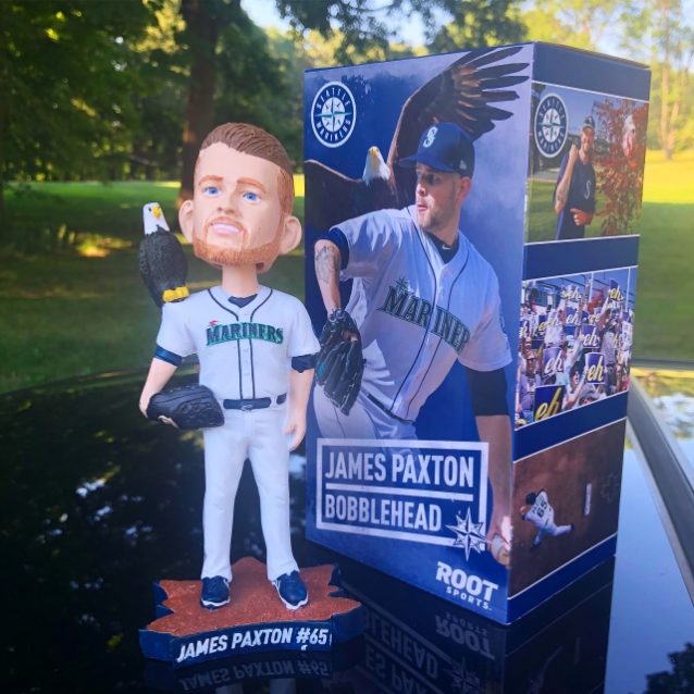 Bobble of the Day “James Paxton” Seattle Mariners Bald Eagle SGA Bobblehead