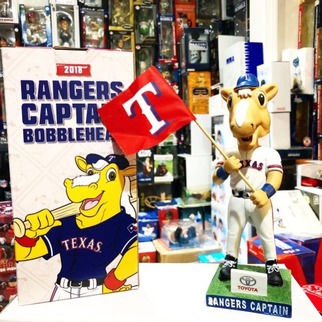 Bobble of the Day Texas Rangers “Captain” Mascot SGA Bobblehead