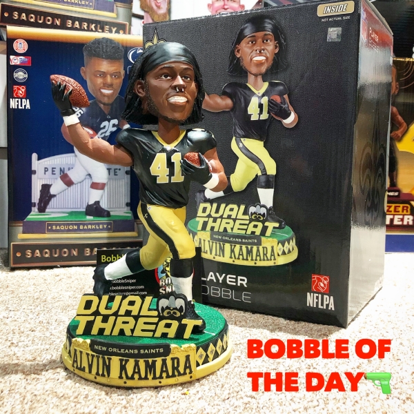 Bobble of the Day “Alvin Kamara Duel Threat Bobblehead
