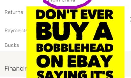 Why you should never buy a bobblehead off of Ebay showing it’s being shipped from China