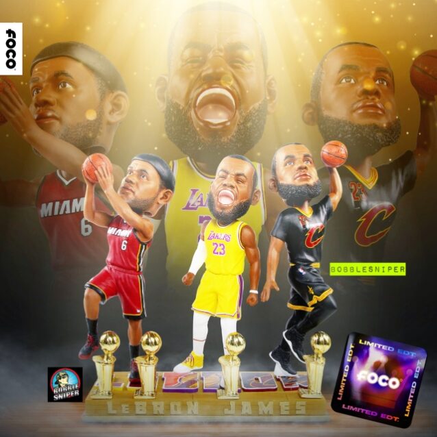 The King Gets Throned as FOCO Releases a Lebron James 4X Champion Bobblehead