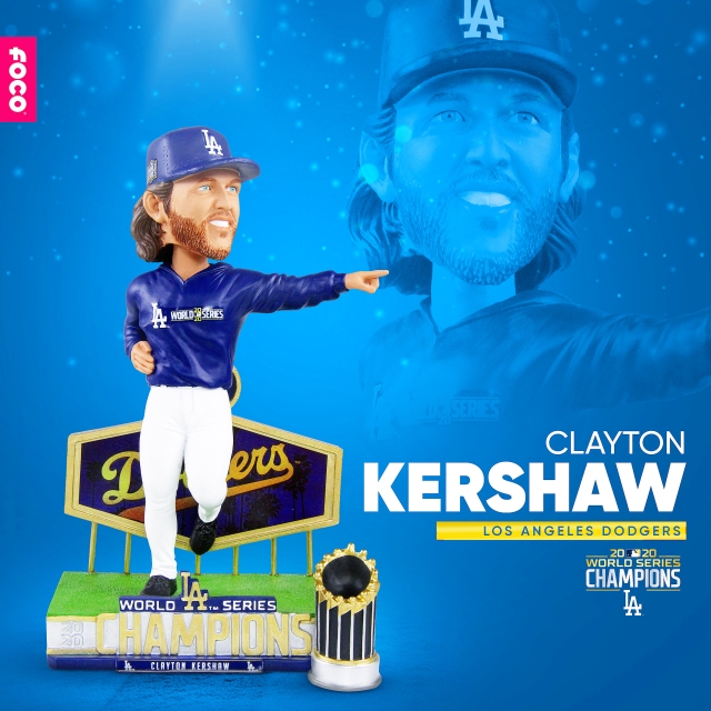 Clayton Kershaw and FOCO Celebrate The Dodgers World Series Crown