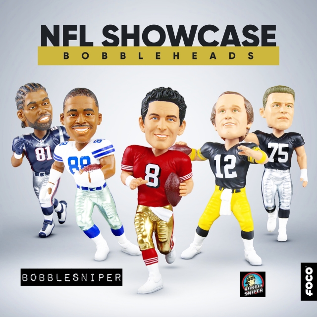 FOCO Showcases 6 New Hall Of Fame NFL Players With A Framed Jersey Bobblehead