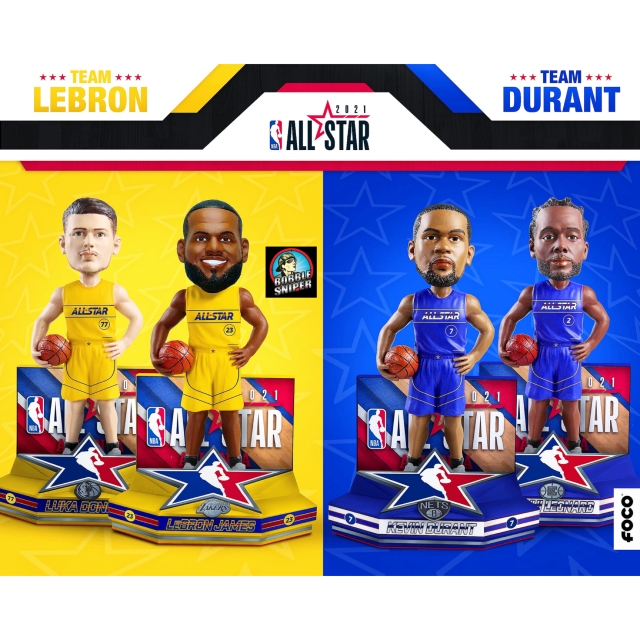 Lebron, Durant, Kawhi And Luka Receive NBA All-Star Game Bobbleheads