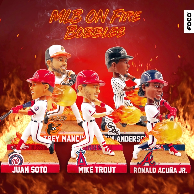 FOCO Stays Hot With A New Line Of MLB On Fire Bobbleheads
