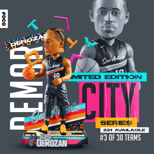 DeMar Derozan Is FOCO’S 3rd NBA City Jersey Exclusive Bobblehead