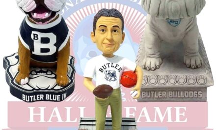 The Bobble Hall Starts National Bobblehead Day With Hinkle And Butler Bulldog Bobbleheads