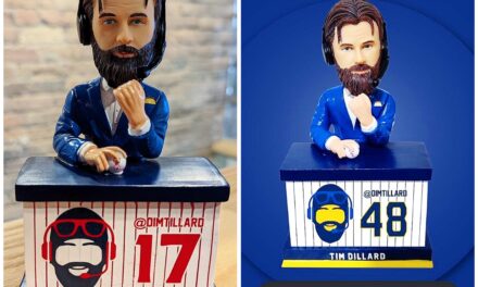 The Bobble Hall Celebrates Tim Dillard With 2 Announcer Bobbleheads