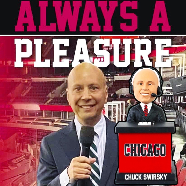 The Bobblehead Hall Of Fame Takes It To The Rack As Chuck Swirsky Is Honored With A Bobblehead